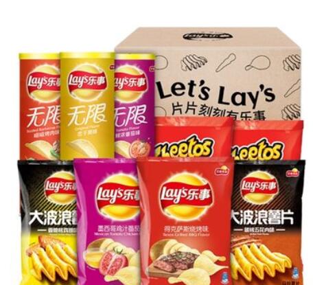 乐事薯片零食大礼包712g休闲食品